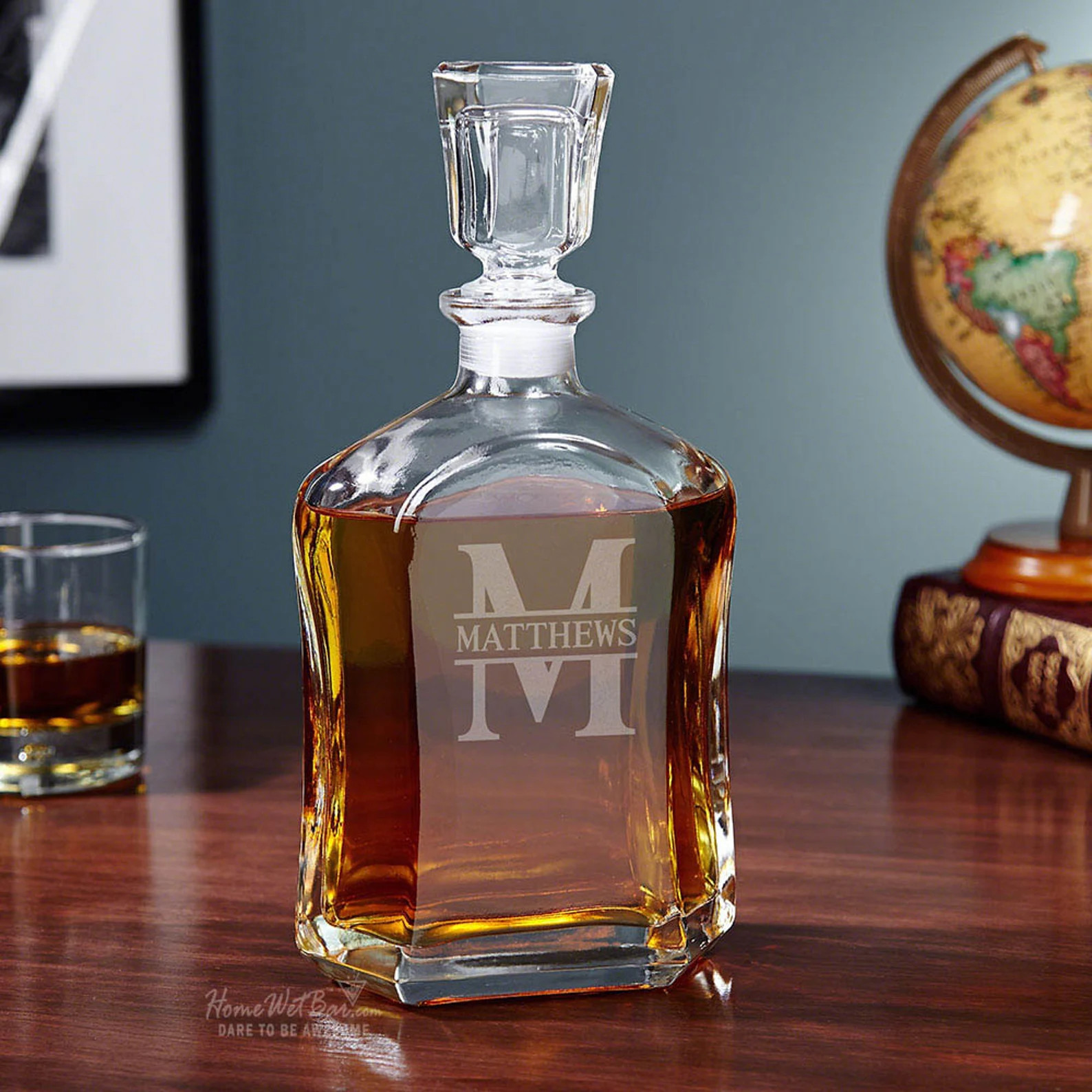Engraved Glass Decanter Set - Personalized Whiskey Decanter, Bourbon Decanter, Gift for Him | Etsy (Global)