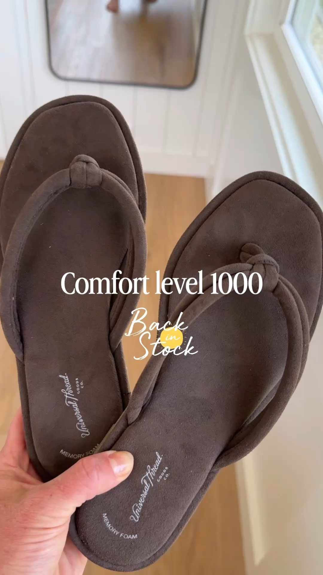 Super comfortable flip flops that are back in stock!!