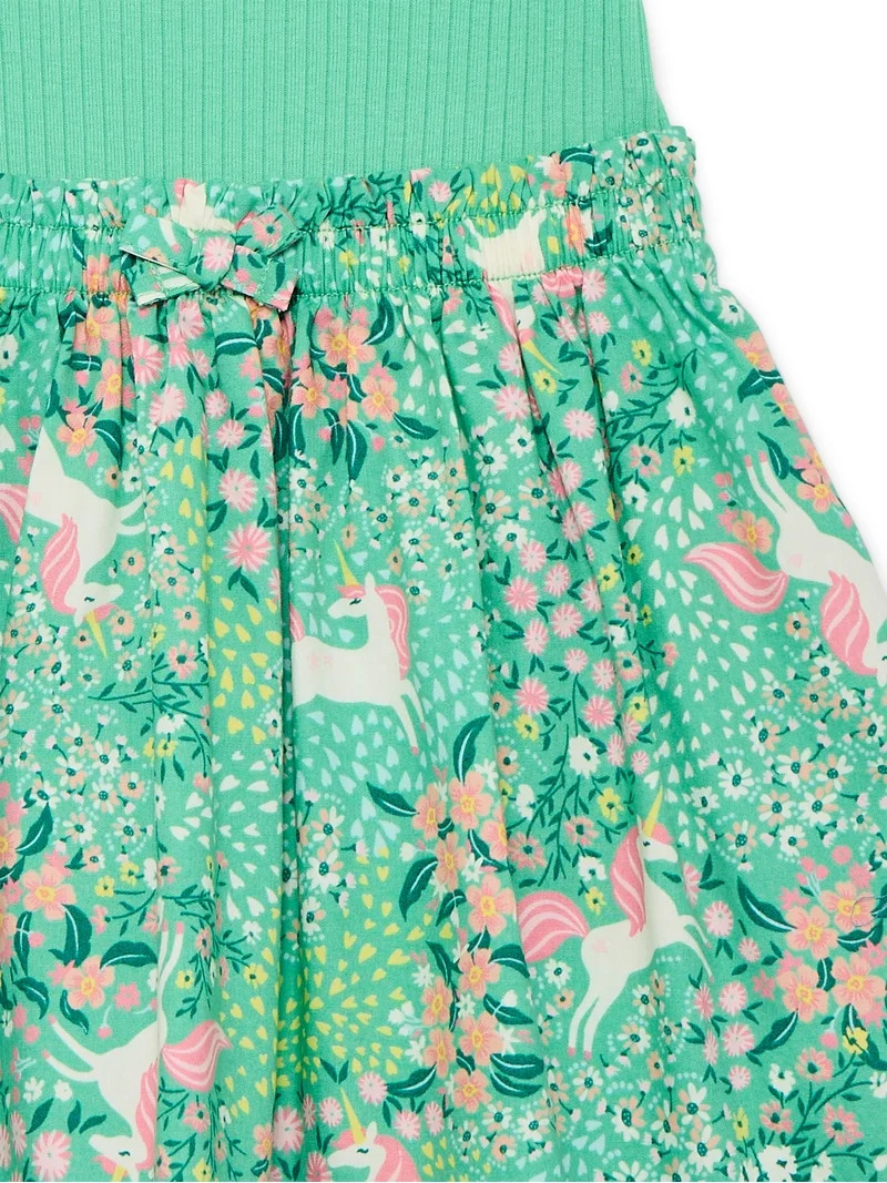 Wonder Nation Toddler Girls Poplin Dress, Sizes 12M-5T | Walmart (US)