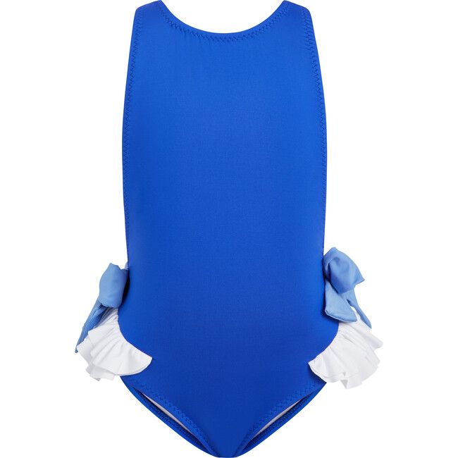 The Soho Crossover Back Strap One-Piece Swimwsuit, Blue Deep | Maisonette