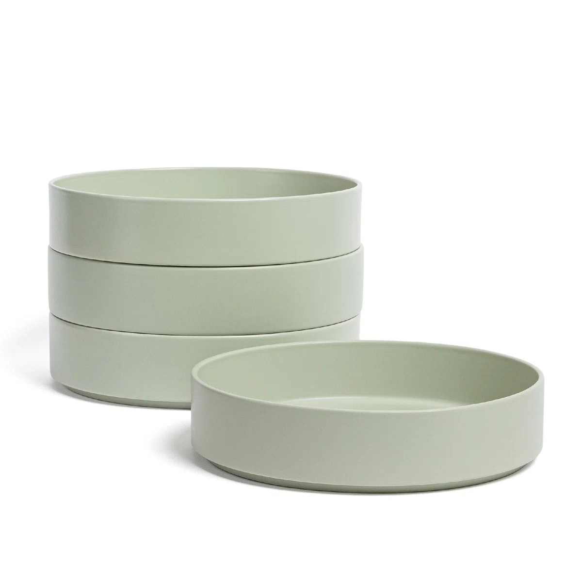 over&back Stackable Semi Hand-Finished Stoneware Dinner Bowls, Set of 4 | Wayfair North America