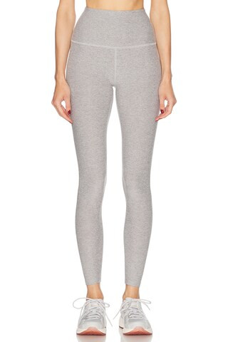 Beyond Yoga Spacedye Caught In The Midi High Waisted Legging in Light Grey | FWRD 