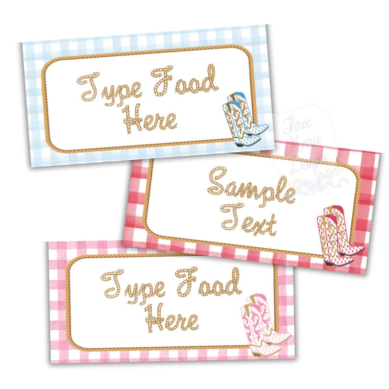 Printable Rodeo Food Tent Rodeo Place Card Rodeo Food Signage Pink Rodeo Red Rodeo First Rodeo Se... | Etsy (US)