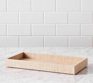 Raffia Bath Tray | Pottery Barn (US)