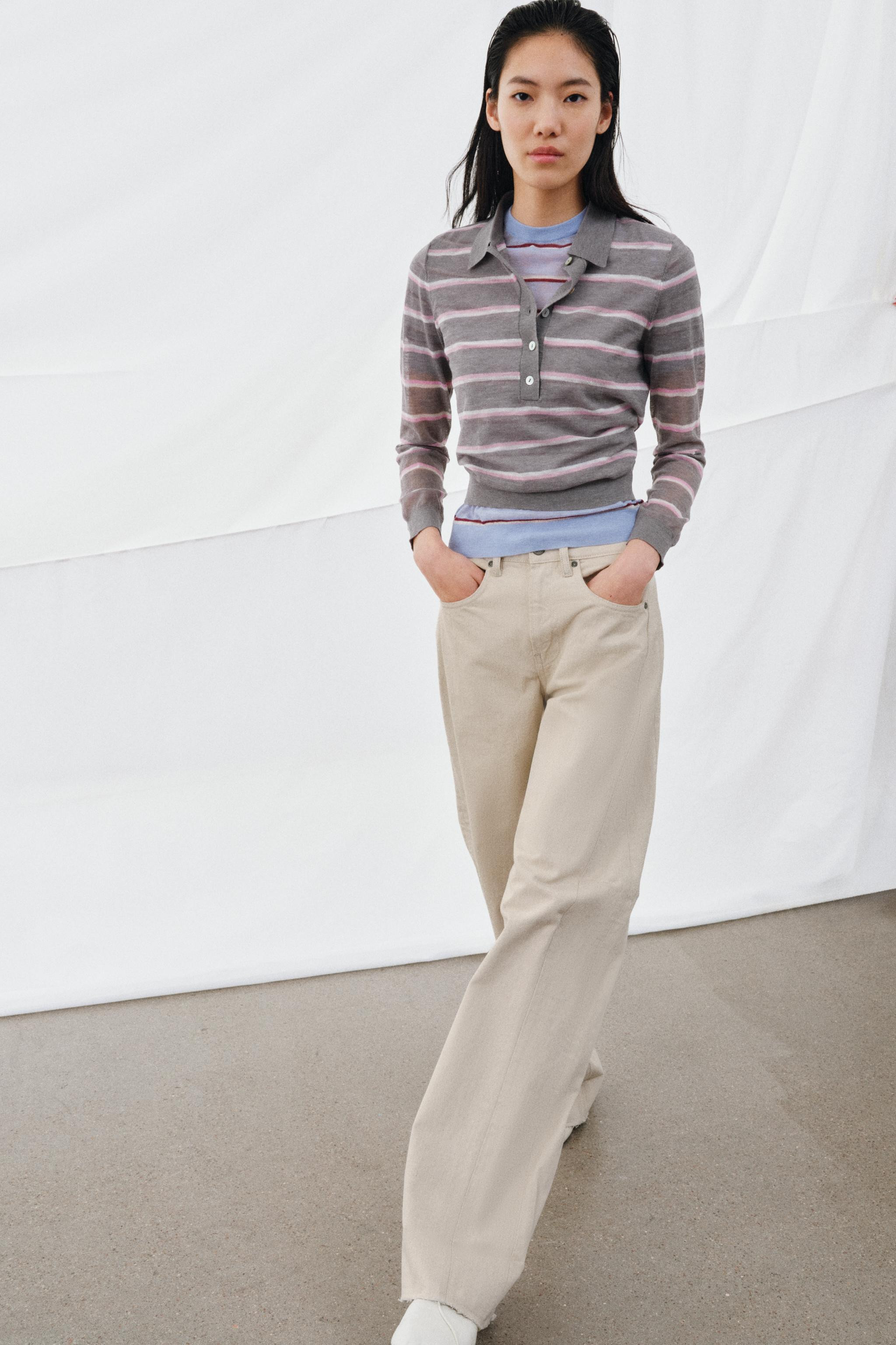 EXTRA-FINE WOOL STRIPED POLO | Zara US