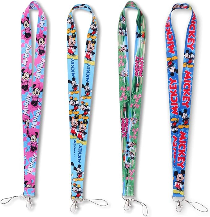 4 Pack Cartoon Neck Lanyard Necklace Phone Straps Key Chain,Neck Lanyard for ID Badge Holder Bags... | Amazon (US)