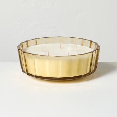 5 Wick XL Colored Glass Faceted Sandalwood and Terracotta Jar Candle 32oz - Hearth & Hand™ with Magnolia | Target