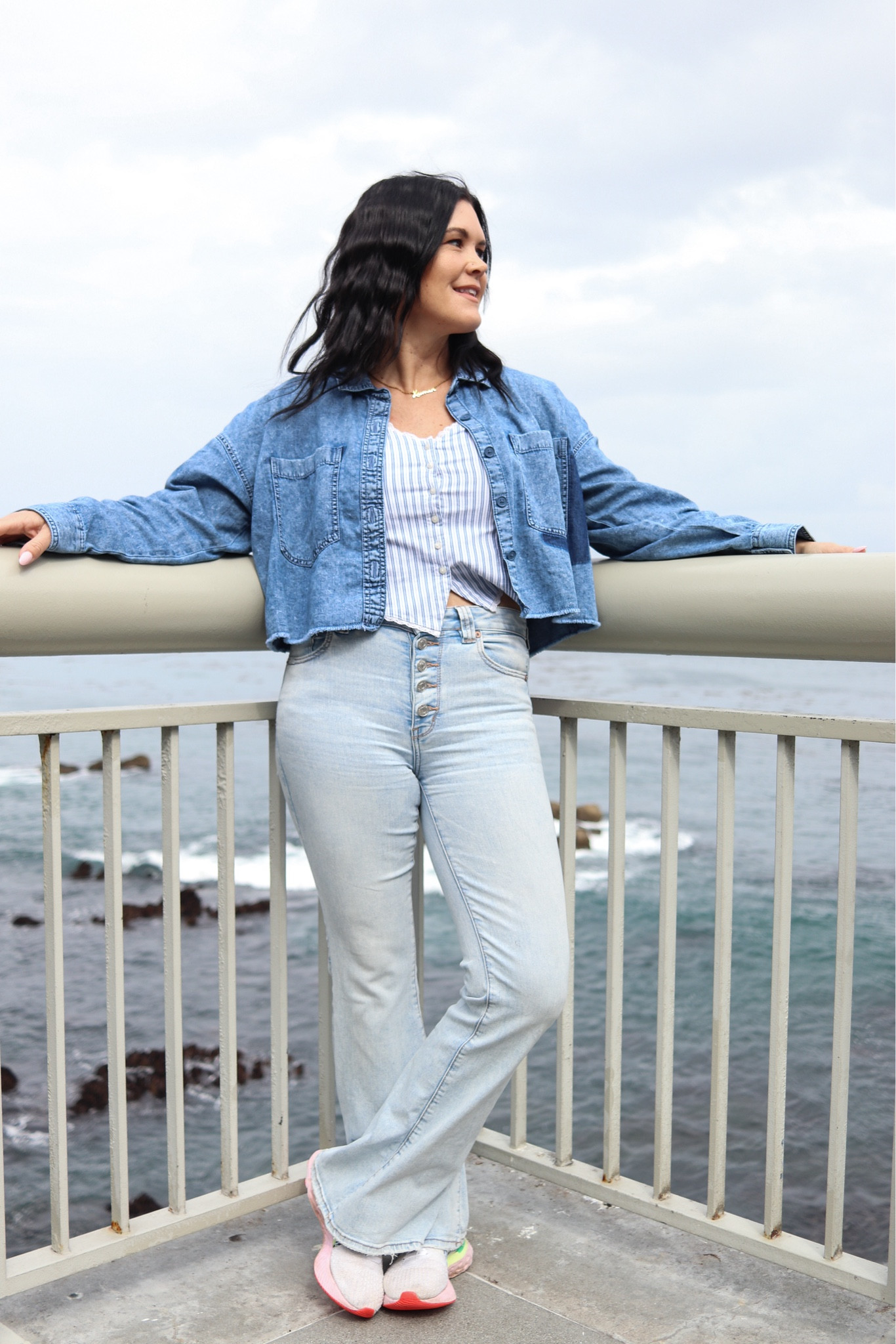 Beach day outfit @americaneagle denim on denim is everything!!! 
.
Find it all on SALE exclusively in the LTK app!! 🛍️
.
#vacationoutfit #denim #LTKSPRINGSALE #springoutfit #springfashion #beachoutfit #americaneagle 

#LTKSeasonal #LTKtravel #LTKfindsunder50