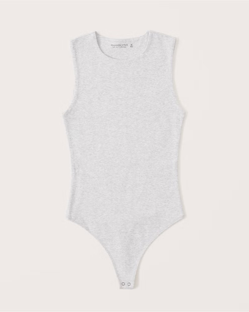 Cotton Seamless Fabric Crew Tank Bodysuit | Abercrombie & Fitch (US)