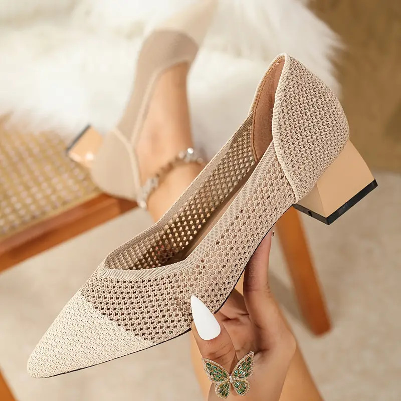 Elegant Point Toe Dress Pumps Women s Breathable Flying - Temu | Temu Affiliate Program