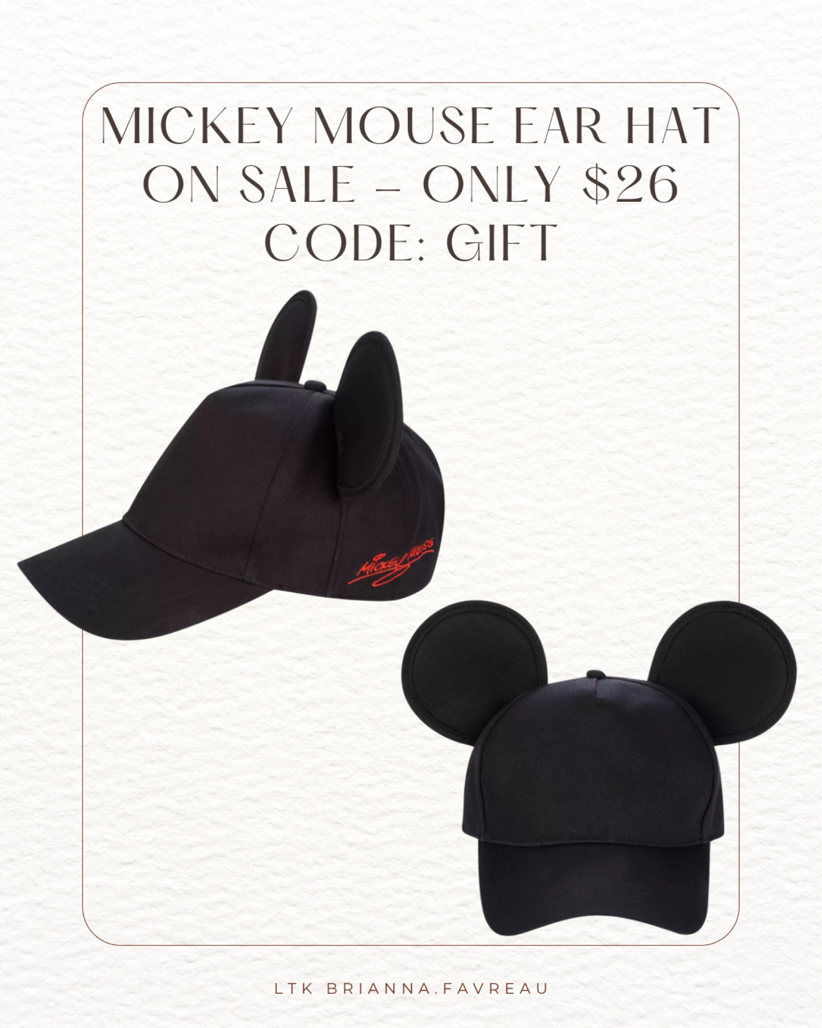 Cyber week sale at the Disney store! Only $26 with code GIFT.

Mickey Mouse ear hat baseball cap for adults 

Walt Disney world, Disneyland 

#LTKCyberWeek