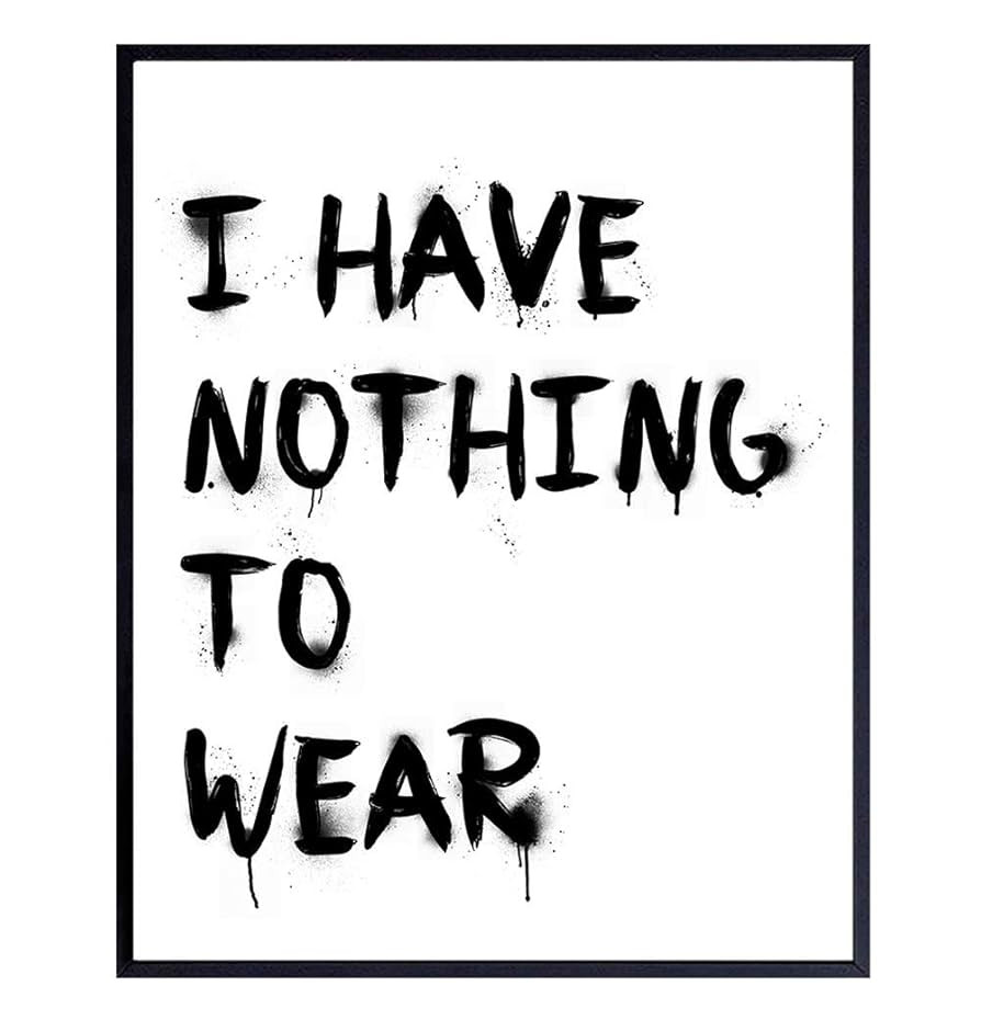 Fashion Art Print Typography - Funny Typography Wall Art Poster - Chic Modern Home Decor for Bedr... | Amazon (US)