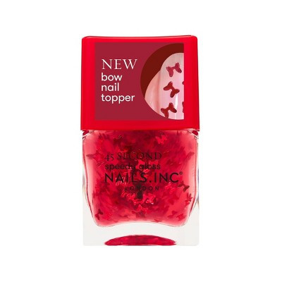 Nails Inc. 45 Second Speedy Gloss Quick Drying Neon Nail Polish - Red Bow Topper Bonnie - 0.47 fl oz | Target