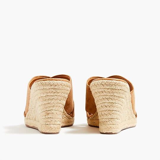 Suede crisscross mule espadrille wedges | J.Crew Factory