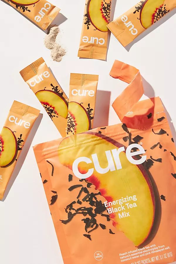 Cure Hydration Peach Tea Electrolyte Drink Mix By Cure Hydration in Orange | Anthropologie (US)