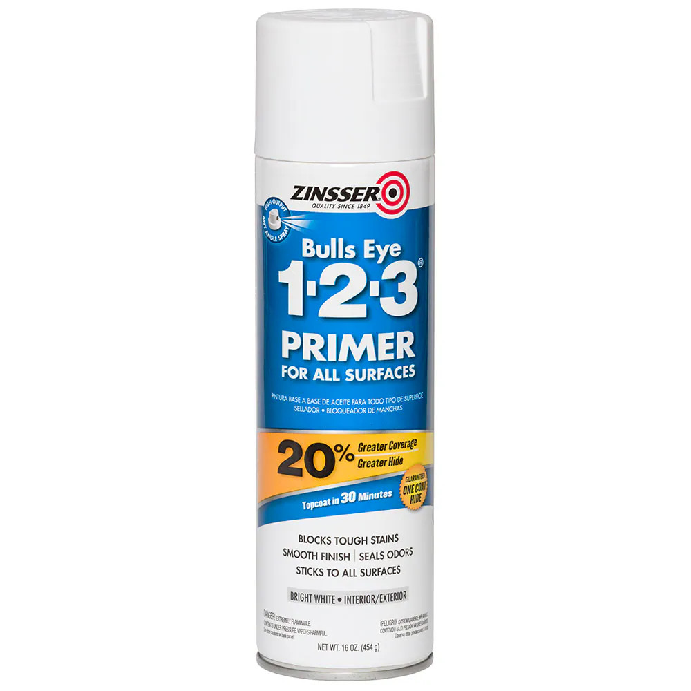 Zinsser Bulls Eye 123 Interior/Exterior Multi-purpose Oil-based Wall and Ceiling Primer ( Spray can ) | 2016 | Lowe's