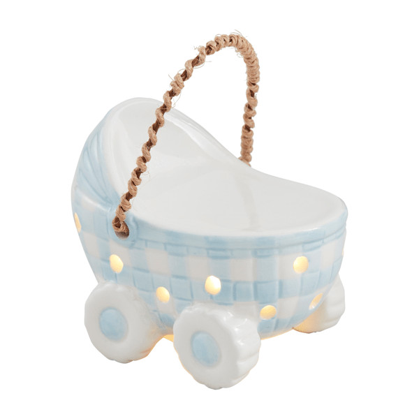 Blue Baby Carriage Light-Up Sitter | Mud Pie