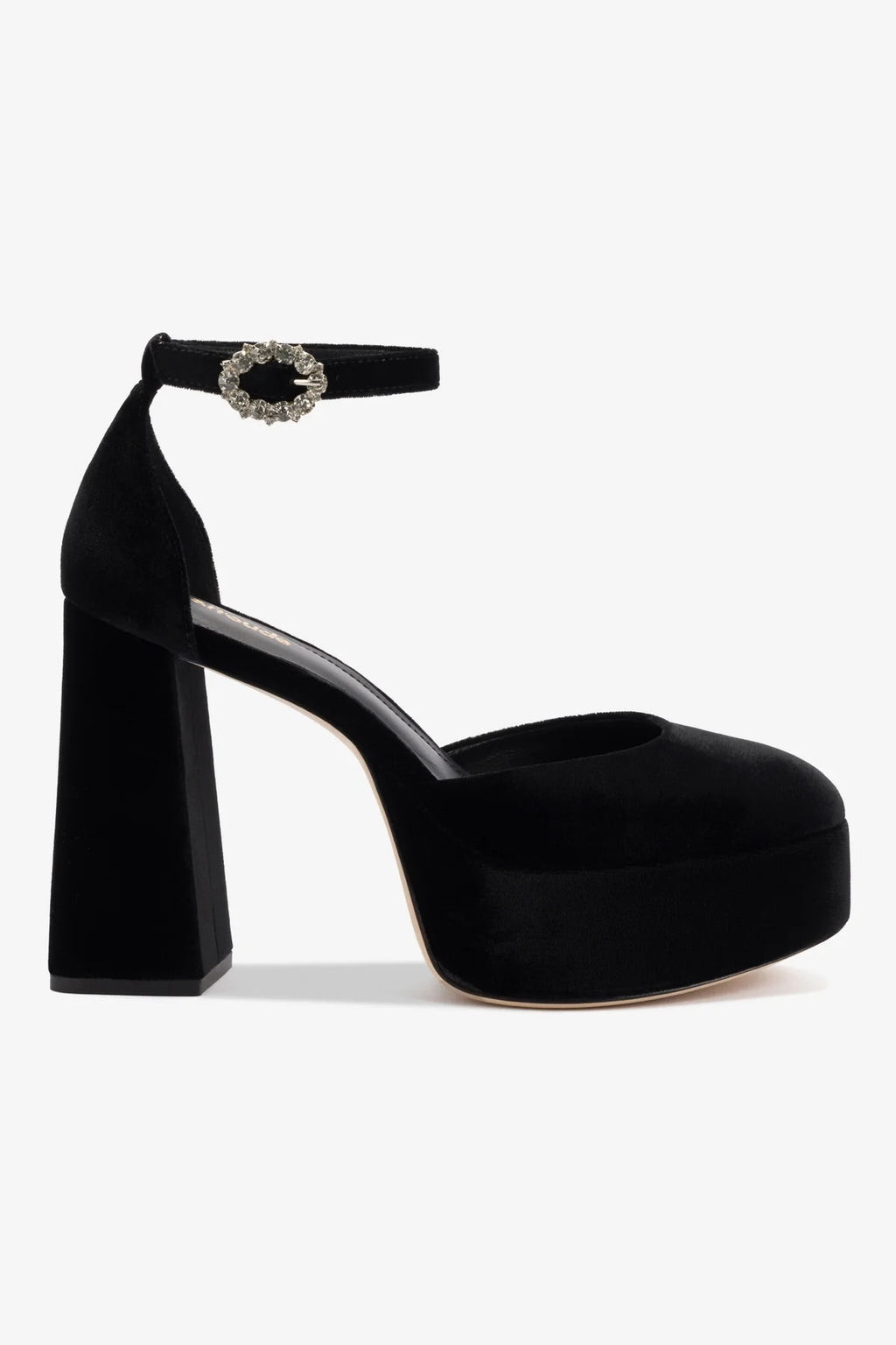 Ari Pump In Black Velvet | Larroude