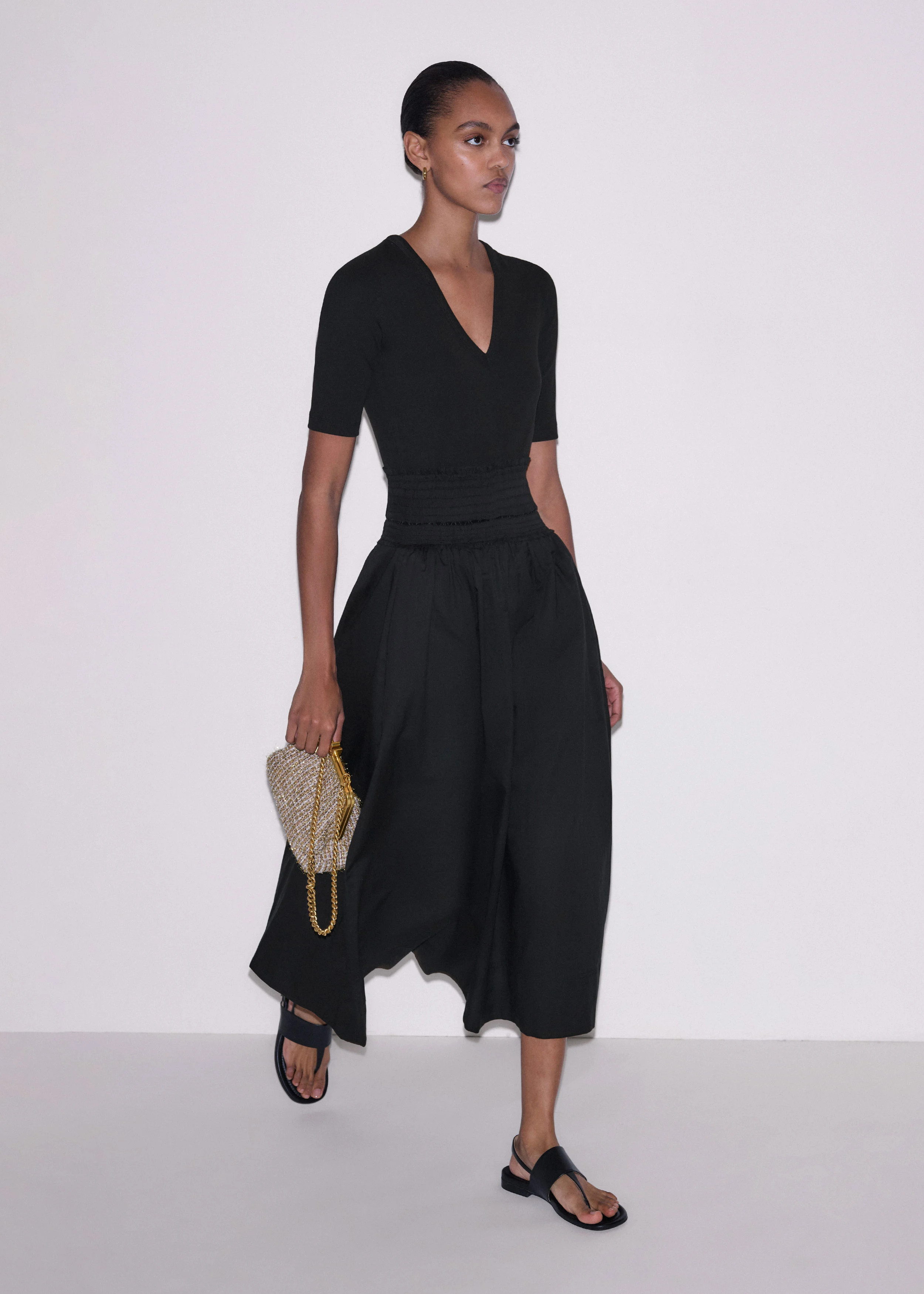 Mixed Media Maxi Dress Mixed-Media Jersey | ME+EM US