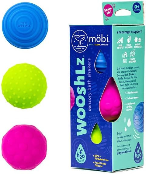 Mobi Wooshlz Bath Shakers, Sensory Bath Balls for Toddlers, BPA-Free Silicone Baby Ball, Infant &... | Amazon (CA)
