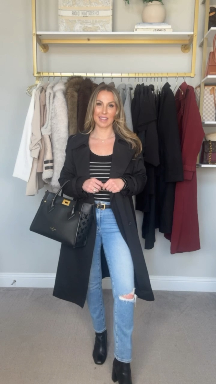 Easy spring transition outfit! Trench, top, jeans, booties, belt and handbag all linked ⬆️

#LTKSeasonal #LTKStyleTip #LTKFindsUnder100