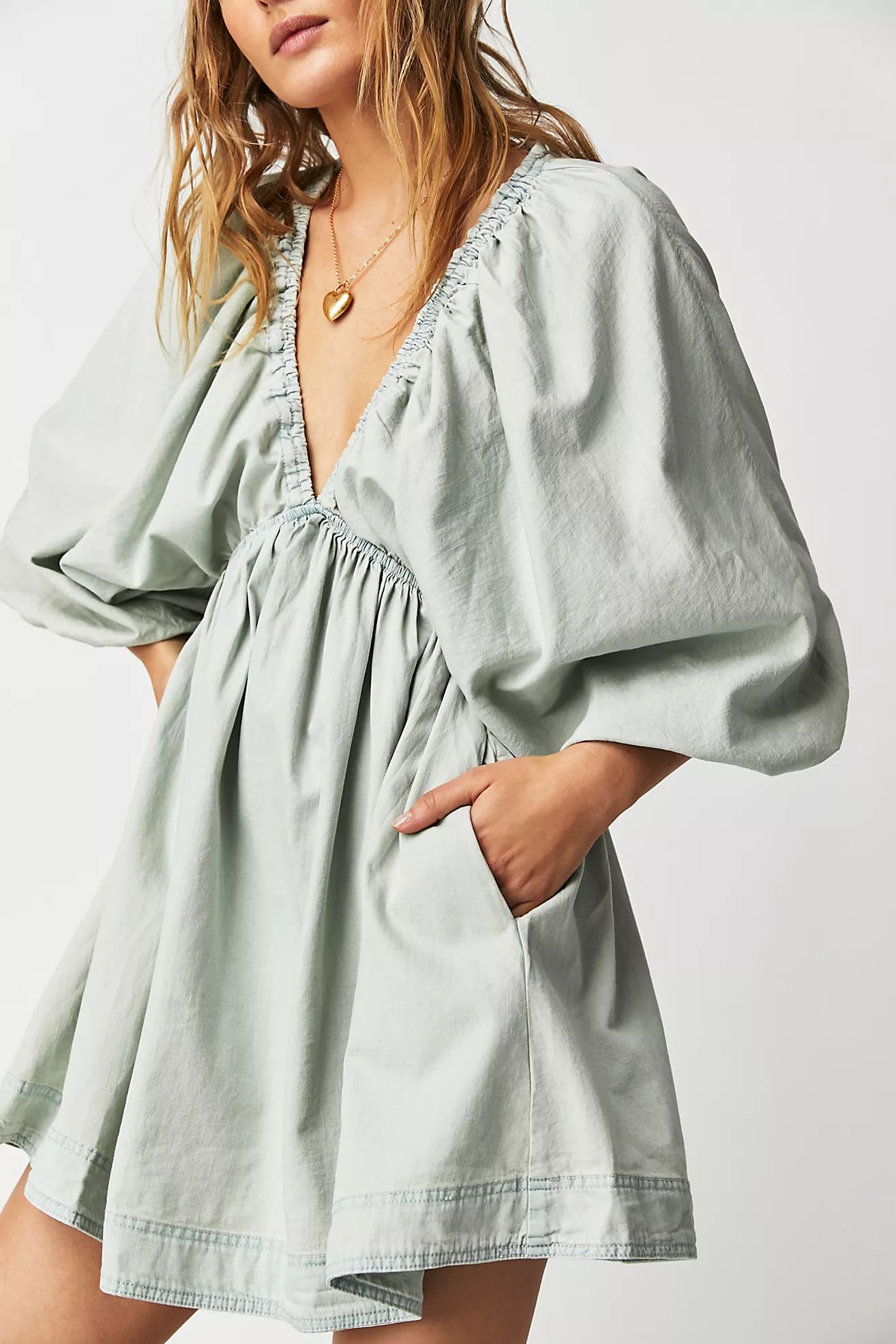 Portia Denim Mini Dress | Free People (Global - UK&FR Excluded)