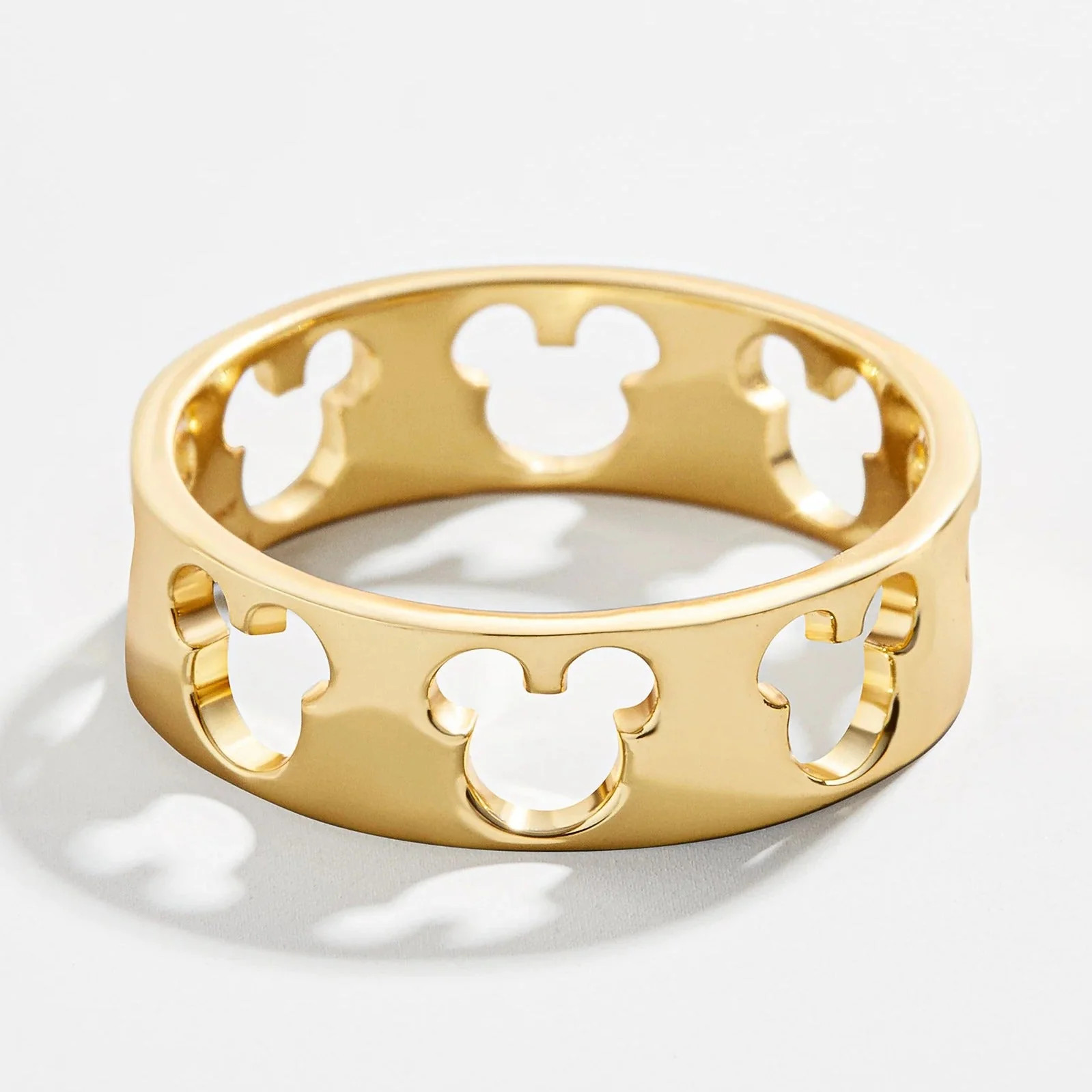 Mickey Mouse Outline 18K Gold Ring - Gold | BaubleBar