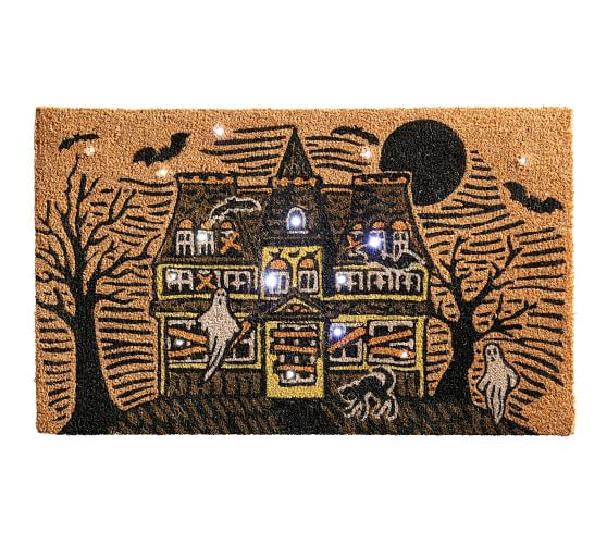 Haunted House Light Up Doormat | Pottery Barn (US)