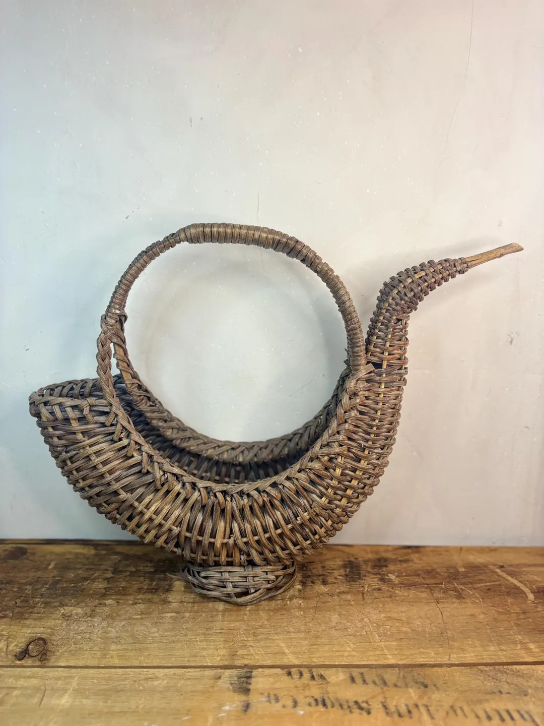 Vintage Goose Wicker Basket | Large Duck Rattan Basket | Cottagecore Farmhouse Decor | Etsy (US)