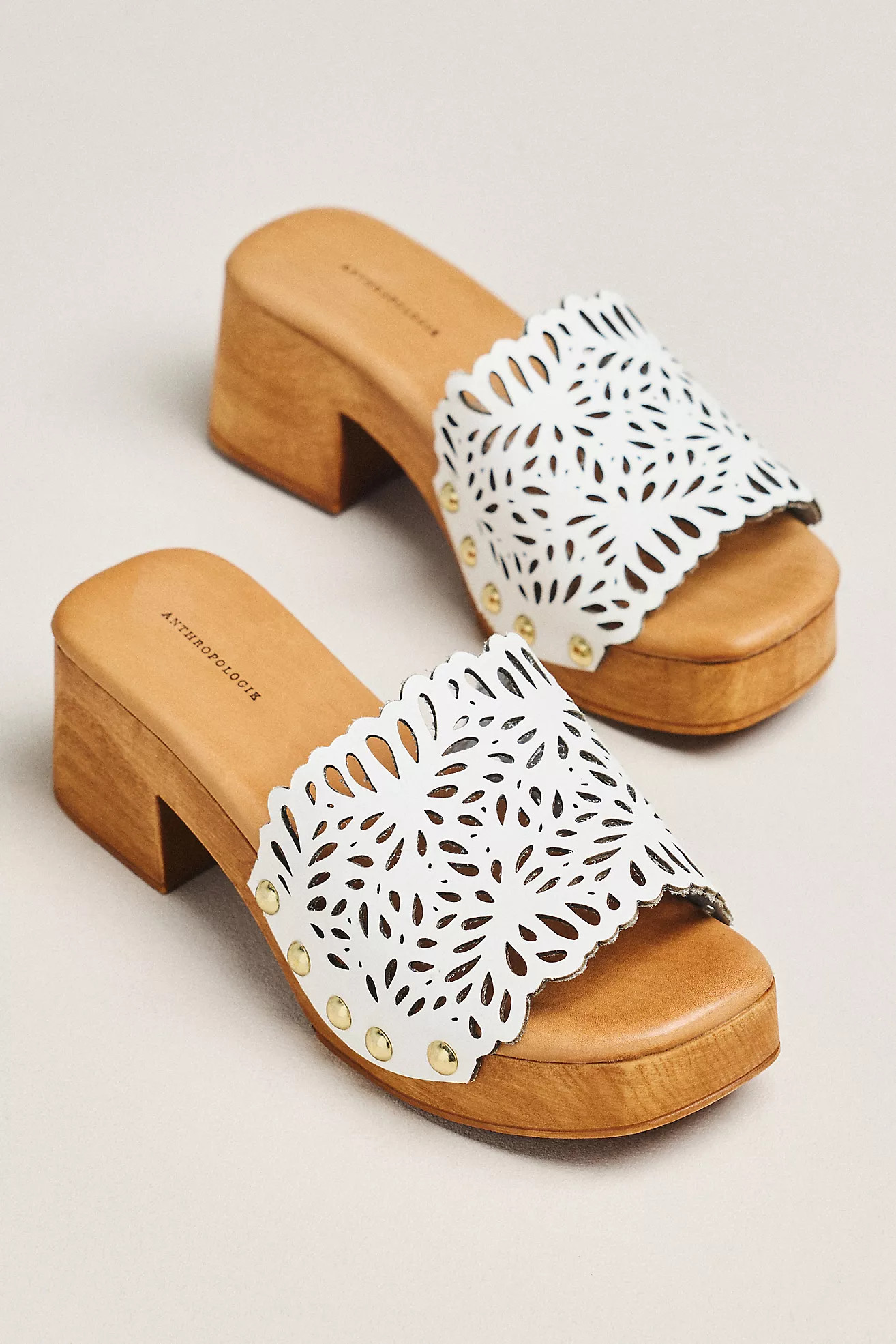 By Anthropologie Scalloped Cutout Platform Sandals | Anthropologie (US)