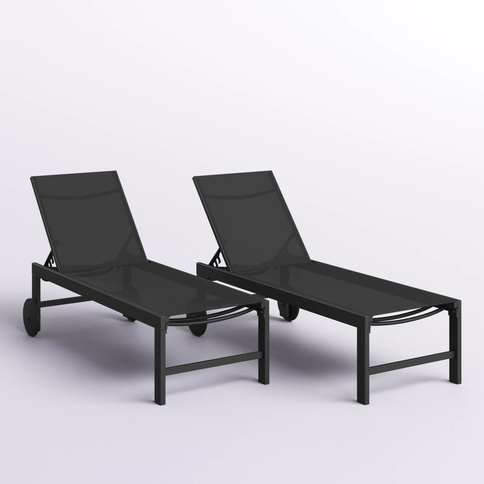 Arlenne Outdoor Powder Coated Aluminum Chaise Lounge Set (Set of 2) | Wayfair North America