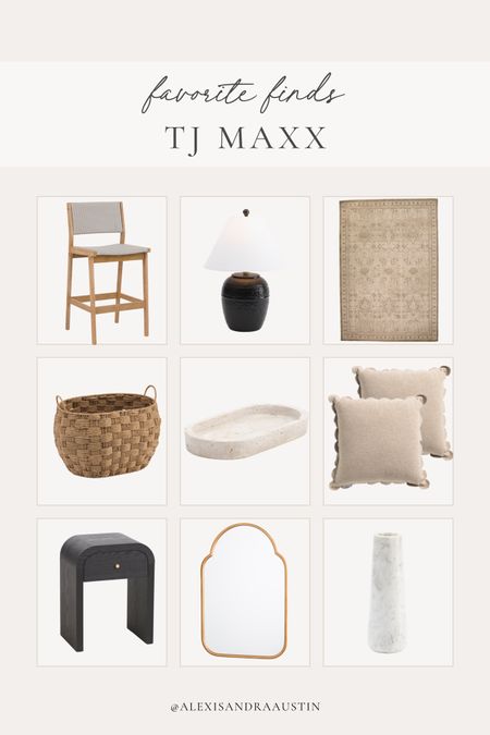 My favorite home finds from TJ Maxx! 

Home favorites, spring refresh, neutral home, aesthetic finds, TJ Maxx, throw pillow, neutral area rug, basket faves, arched nightstand, marble tray, table lamp, mirror faves, bar stool, spring style, affordable finds, deal of the day, shop the look!

#LTKHome #LTKStyleTip #LTKSeasonal