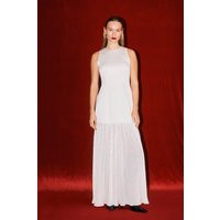 Zane Sheer Skirt Maxi Dress, IVORY / UK 12 | ALIGNE UK & EU
