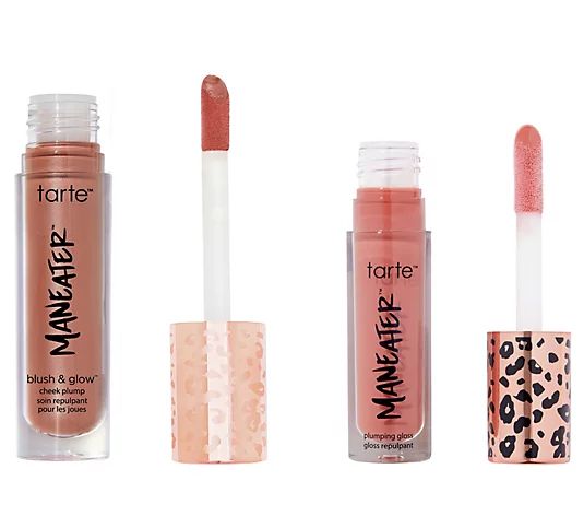 tarte Maneater Liquid Blush w/ Plump & Prowl Lip Plumper - QVC.com | QVC