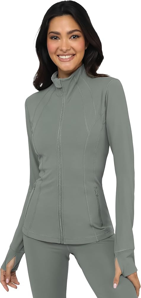 Yogalicious Womens Ultra Soft Lightweight Full Zip Yoga Jacket with Pockets | Amazon (US)