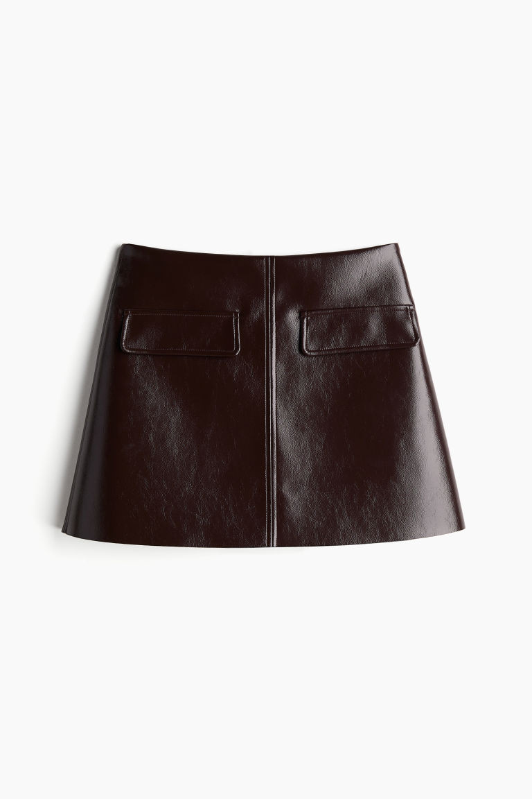 H & M - Coated Mini Skirt - Pink | H&M (US + CA)