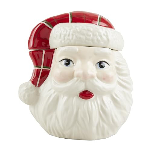 Mud Pie Mini Christmas Cookie Jar, Santa, 5" x 3 1/4" | Amazon (US)