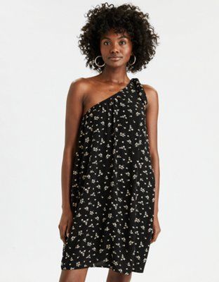 AE One Shoulder Shift Dress | American Eagle Outfitters (US & CA)