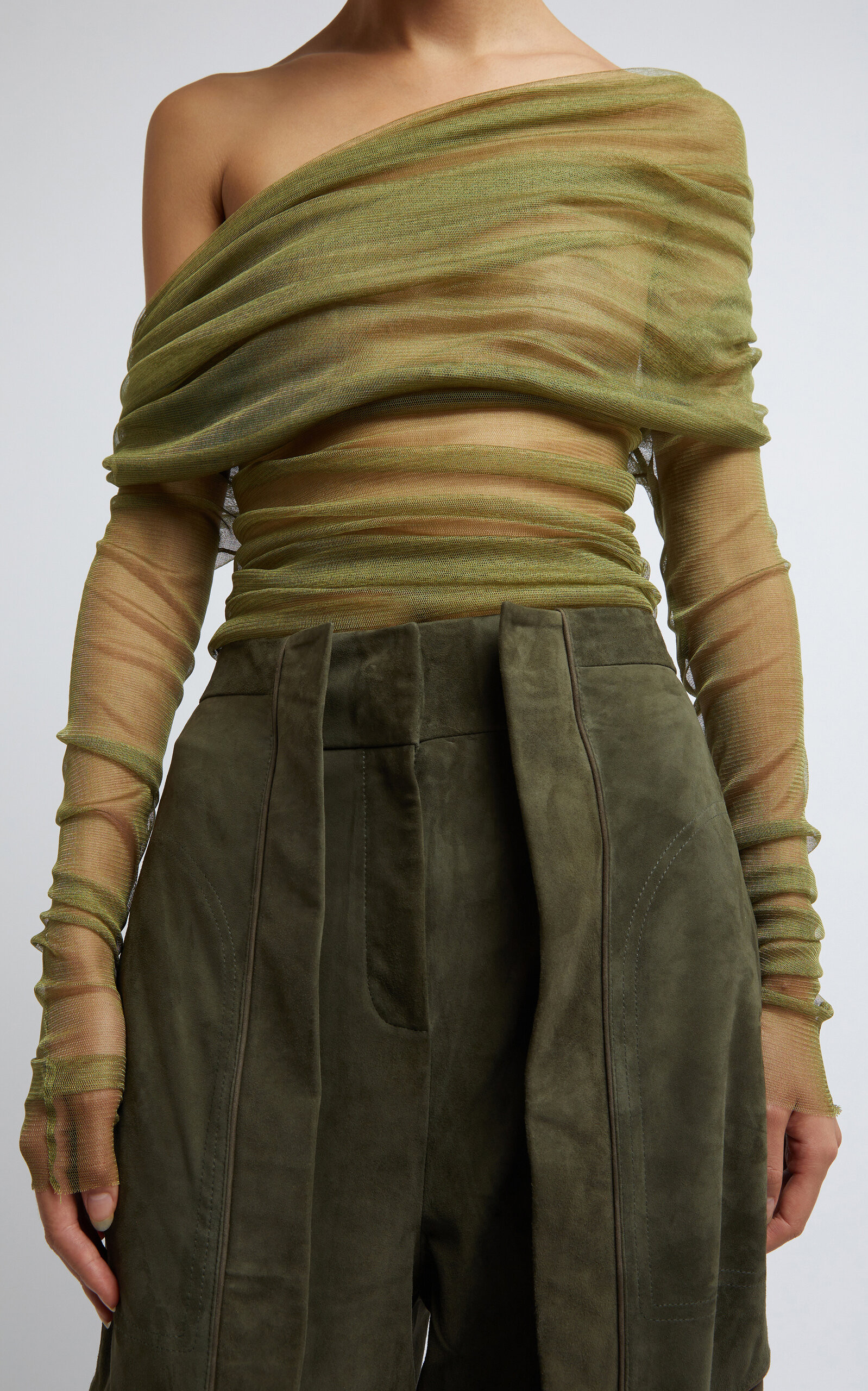 Veiled Asymmetric Silk Top | Moda Operandi (Global)