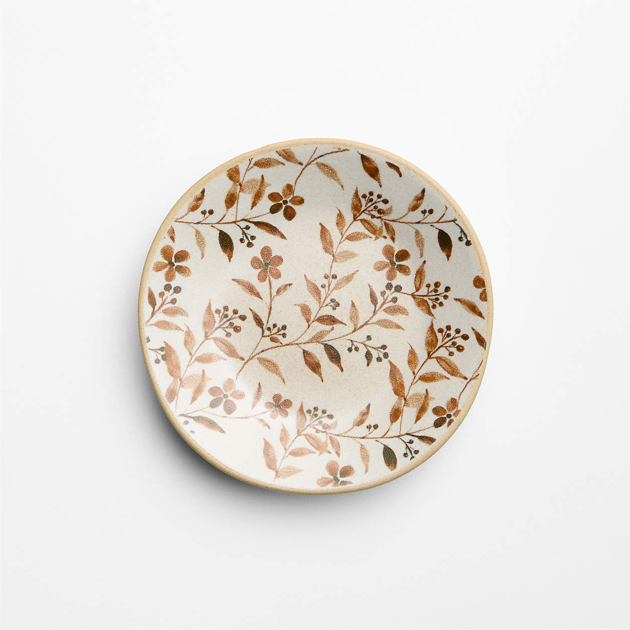 Marin Botanical Natural Appetizer Plate | Crate & Barrel | Crate & Barrel
