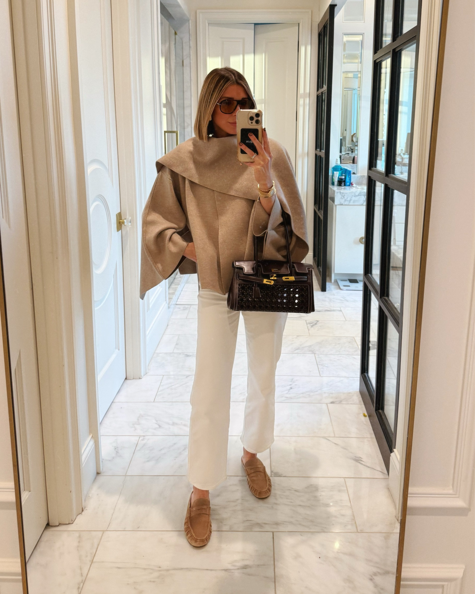 White denim outfit . 