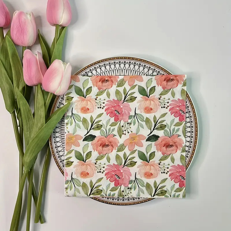 Disposable Spring Watercolor Flowers Party Lunch Napkins - Temu | Temu Affiliate Program