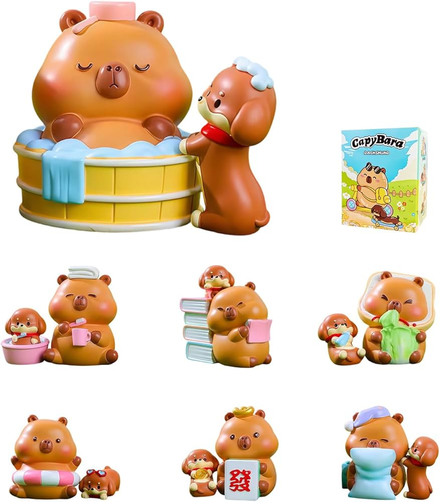 Capybara and Dog Series Blind Box Figures, Random Design Action Figures Collectible Toys for Birt... | Amazon (US)