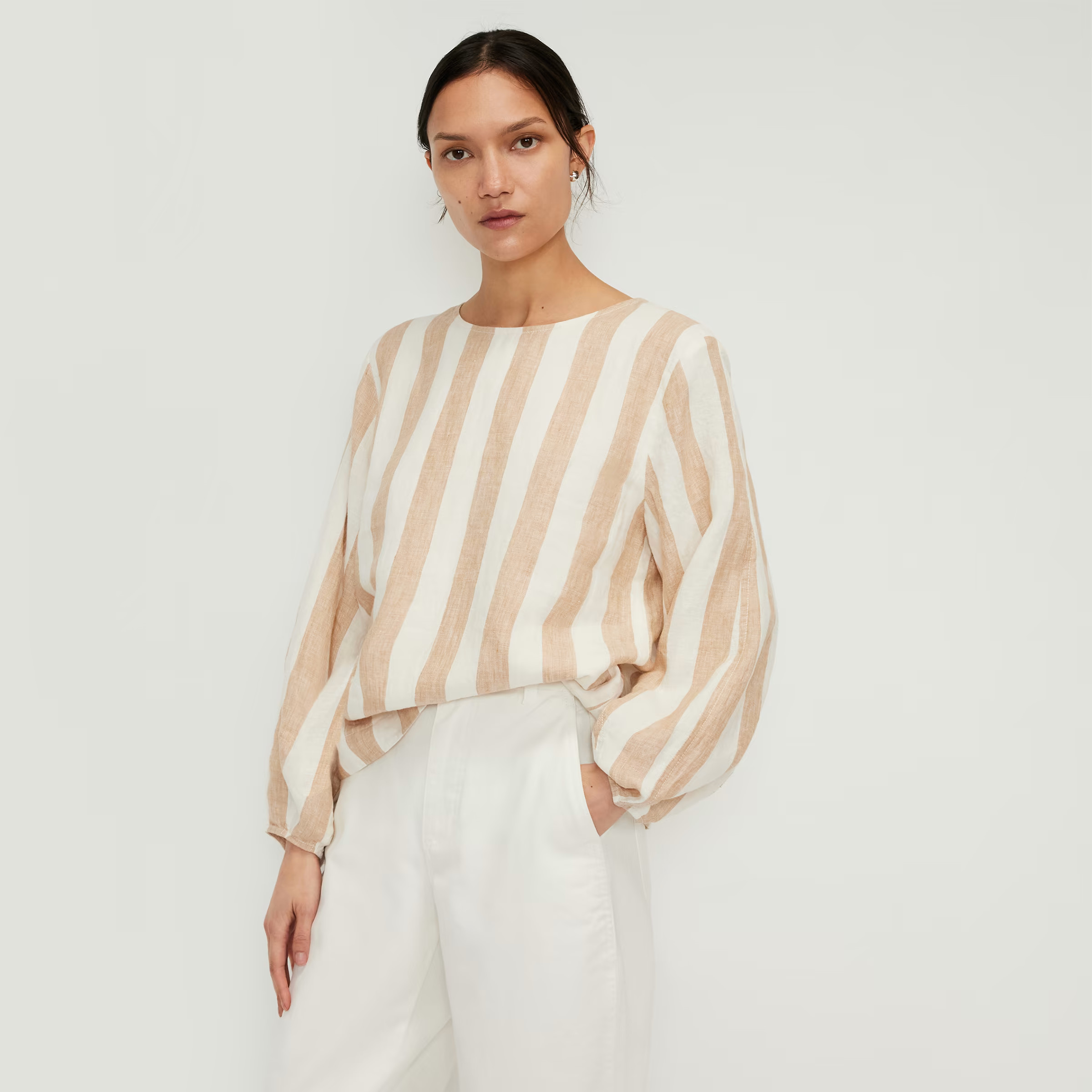 The Linen Long-Sleeve Top | Everlane