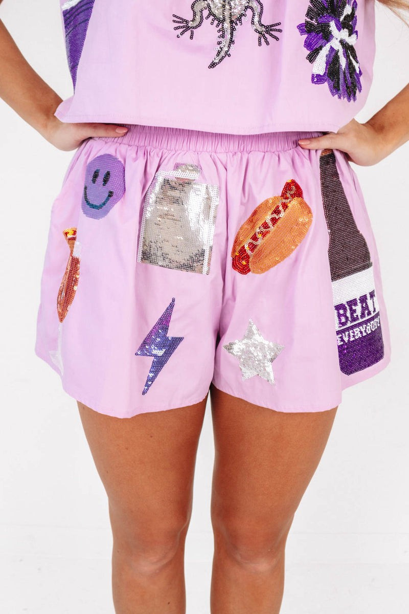 Queen Of Sparkles Icon Shorts - Frogs | The Impeccable Pig