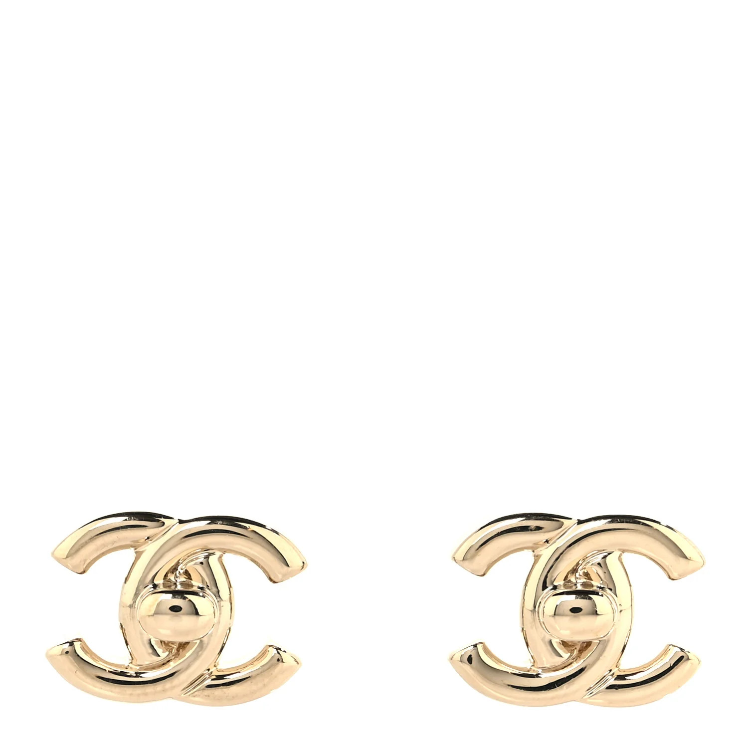 Chanel Metal CC Turnlock Earrings Gold 1914924 | FASHIONPHILE (US)