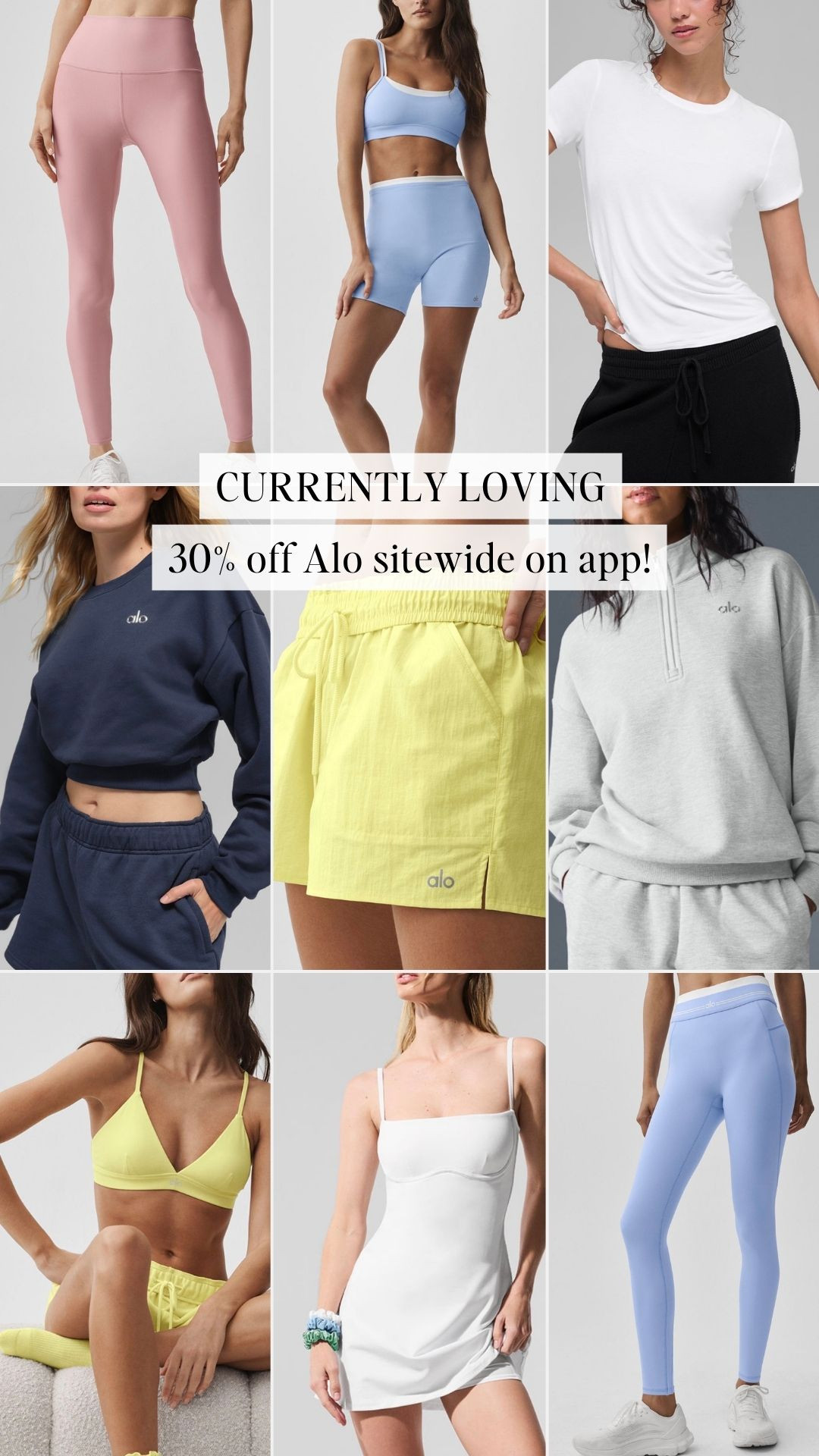ALO 30% off sitewide on the app! shop my favorites! 

 
