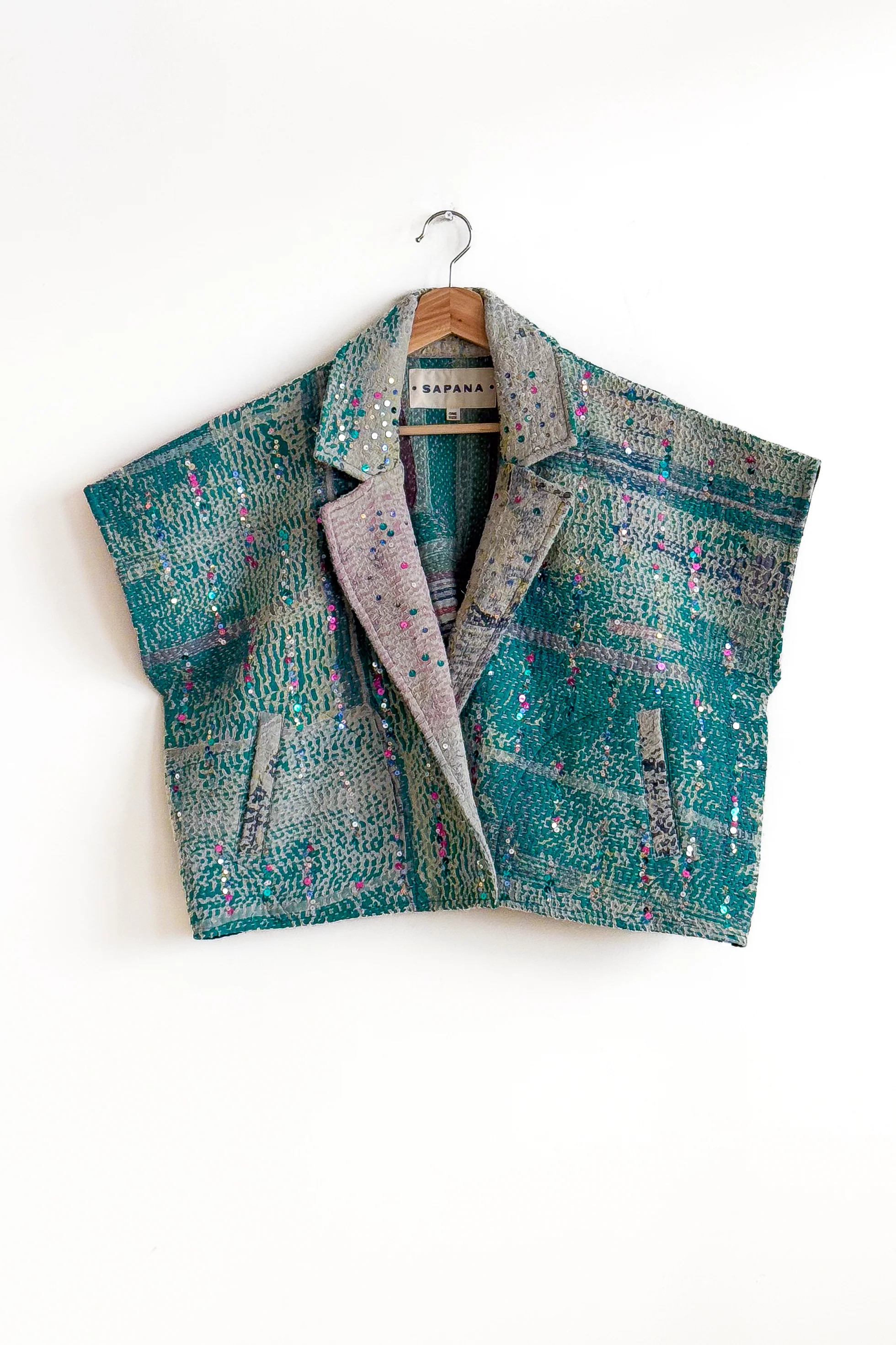 Vintage Kantha Blanket Coat The Round Top Blanket Coat | Sapana