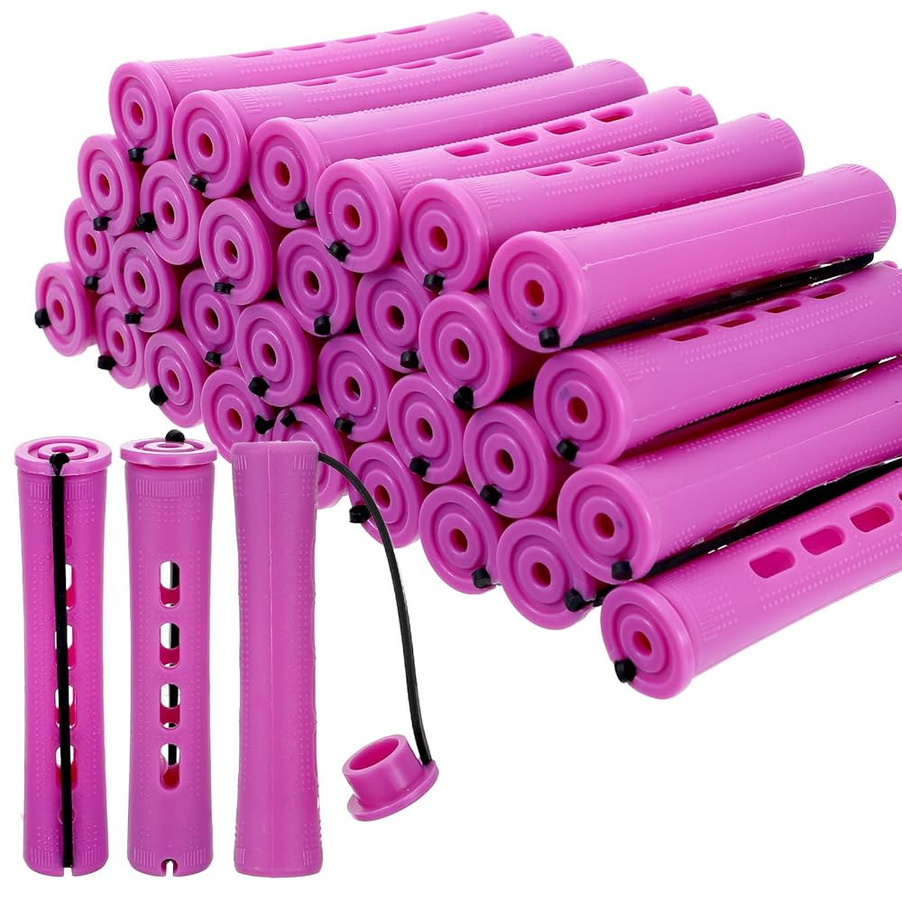 30PCS Perm Rollers,Purple Perm Rods for Black Women Bangs, Small Perm Rods DIY Hair Tools, Used t... | Amazon (US)