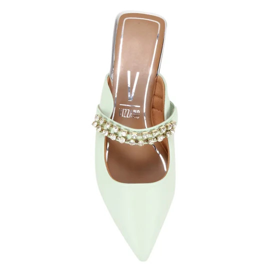 Mule Vizzano Aplique Bico Fino - Verde | Zattini (BR)